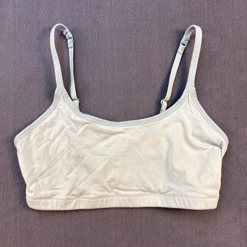 Pact Everyday Classic T-Shirt Bra Medium Bralette Green Organic Cotton Wireless